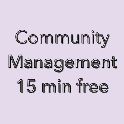 Community Mgmt - 15 min free