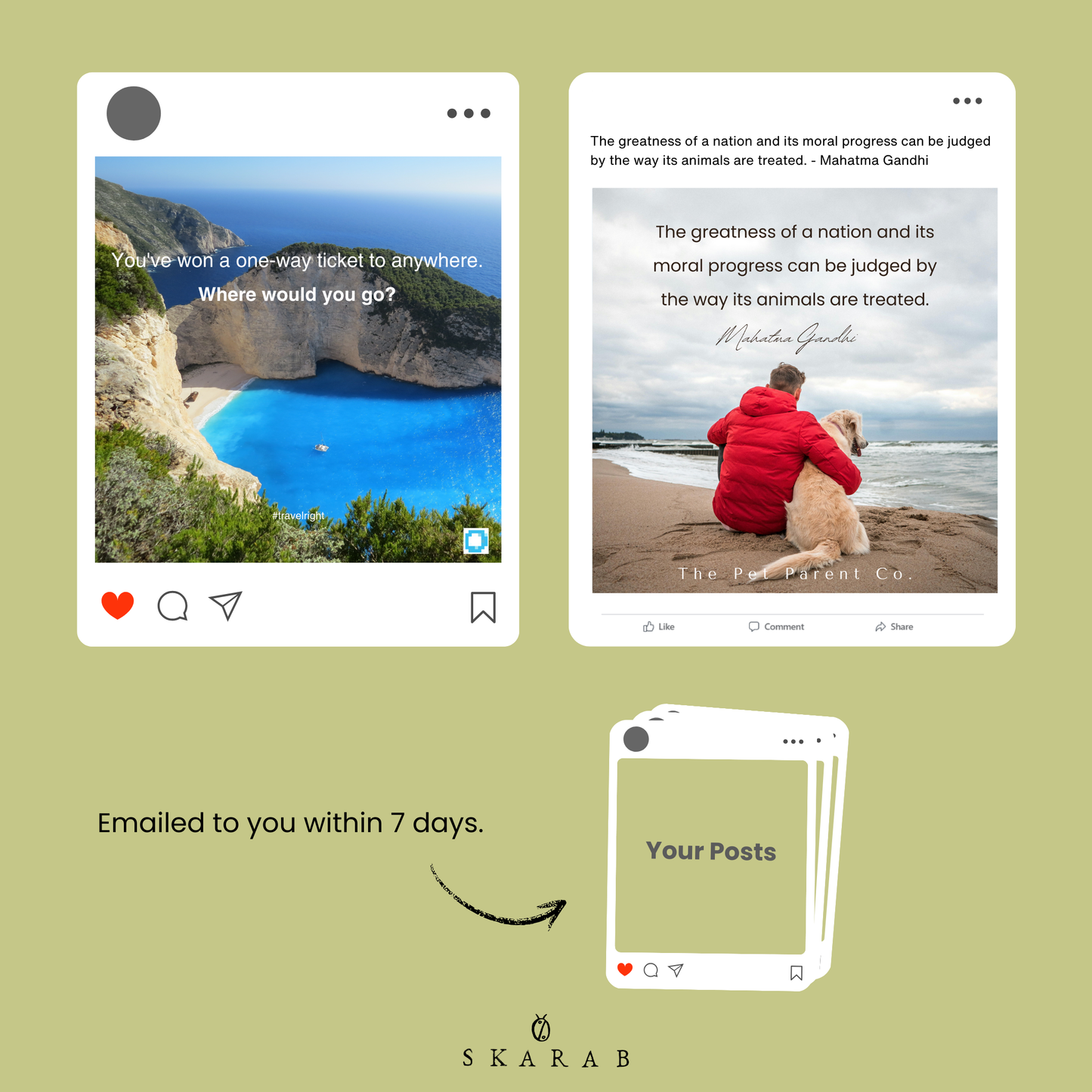 1 month of posts and community mgmt.