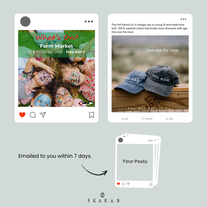 Posts - 1 week supply